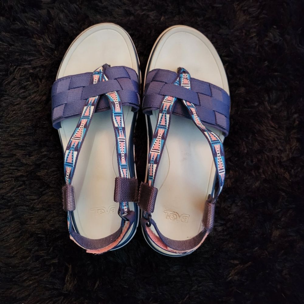 Teva Blue and White Sandals